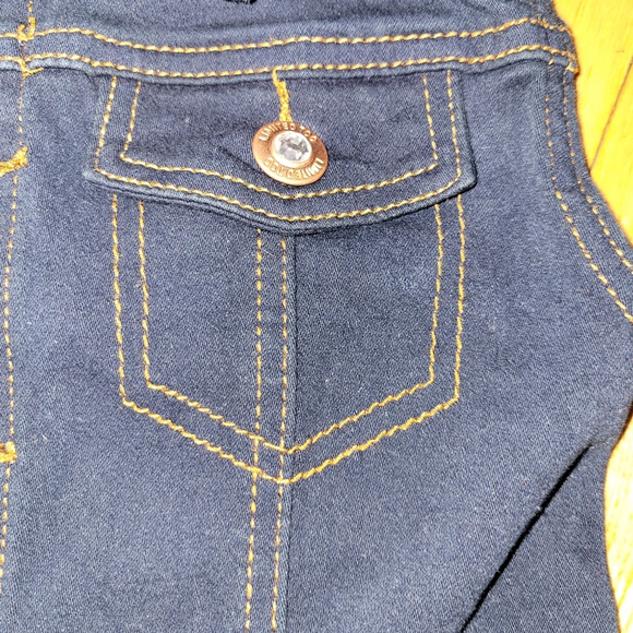 Limited Too Girls 7 Denim Vest - Dark Blue - Picture 5 of 6